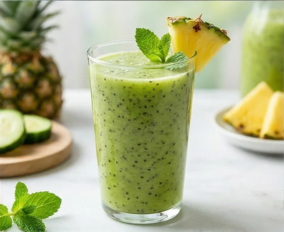Batido Detox de Piña, Pepino y Semillas de Chía- ID: 139