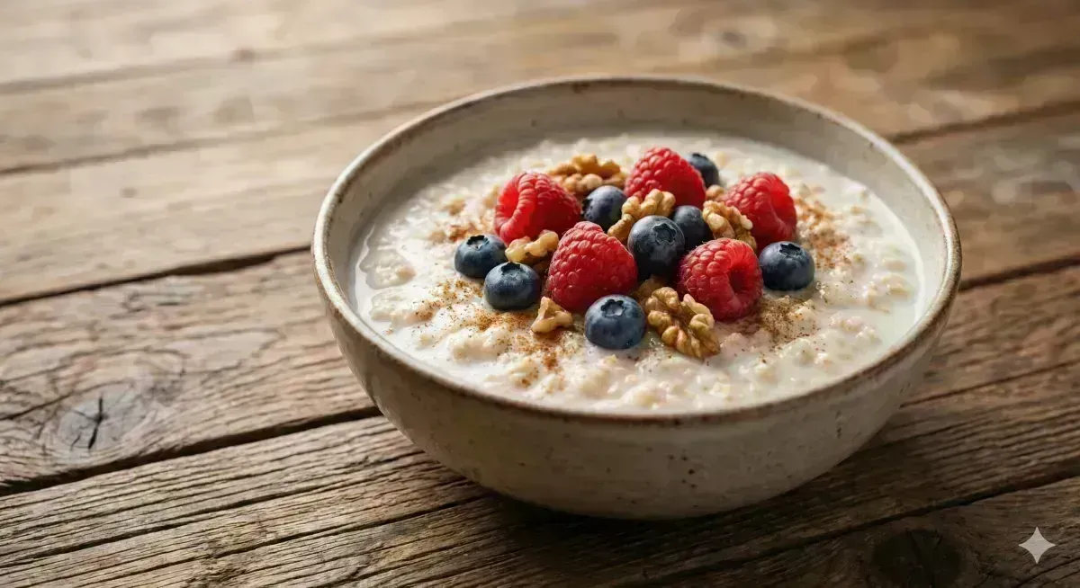Gachas de Avena (Oatmeal) con Frutos Rojos y Nueces- ID: 15