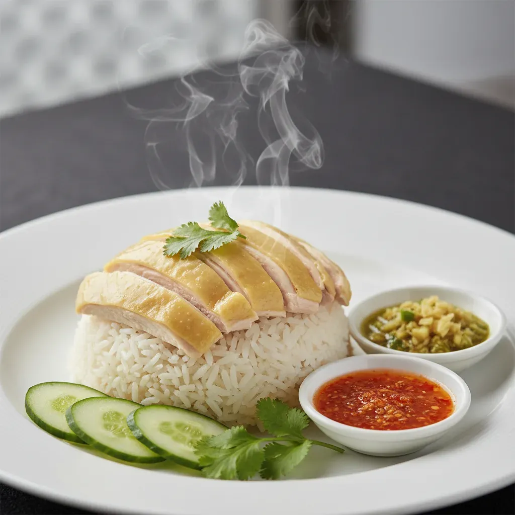El Auténtico Hainanese Chicken Rice: Sabor de Singapur en Casa- ID: 244