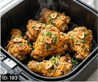 Pollo al ajillo en freidora de aire (Airfryer) sin aceite- ID: 193