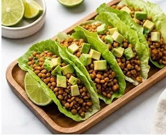 Tacos de Lechuga con Lentejas Especiadas: Una Cena Vegana y Ligera- ID: 3