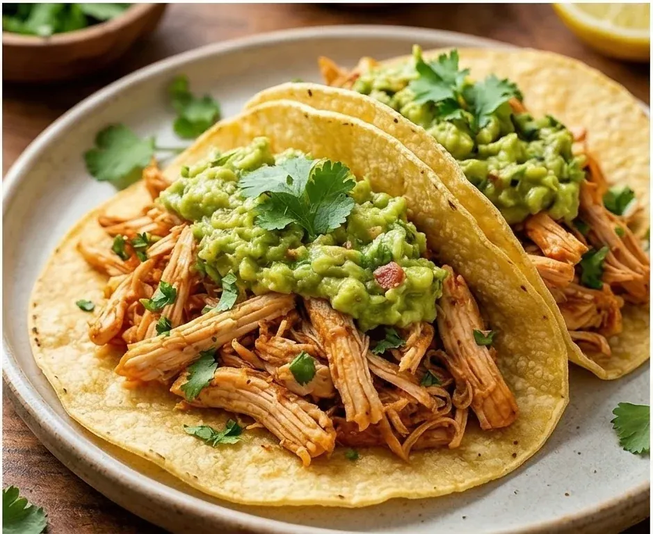 Tacos de Pollo Desmechado con Guacamole Casero- ID: 121