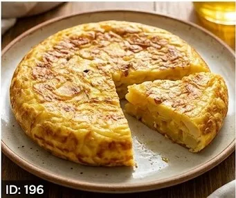 Tortilla de patatas saludable con patata cocida en microondas- ID: 196